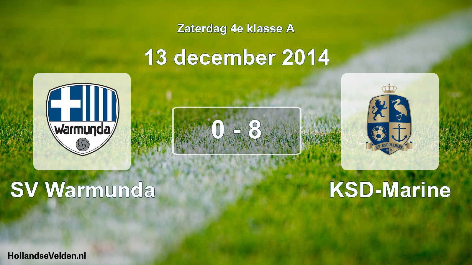Total number of matches played: SV Warmunda - KSD-Marine 0 - 8 (13 December 2014)