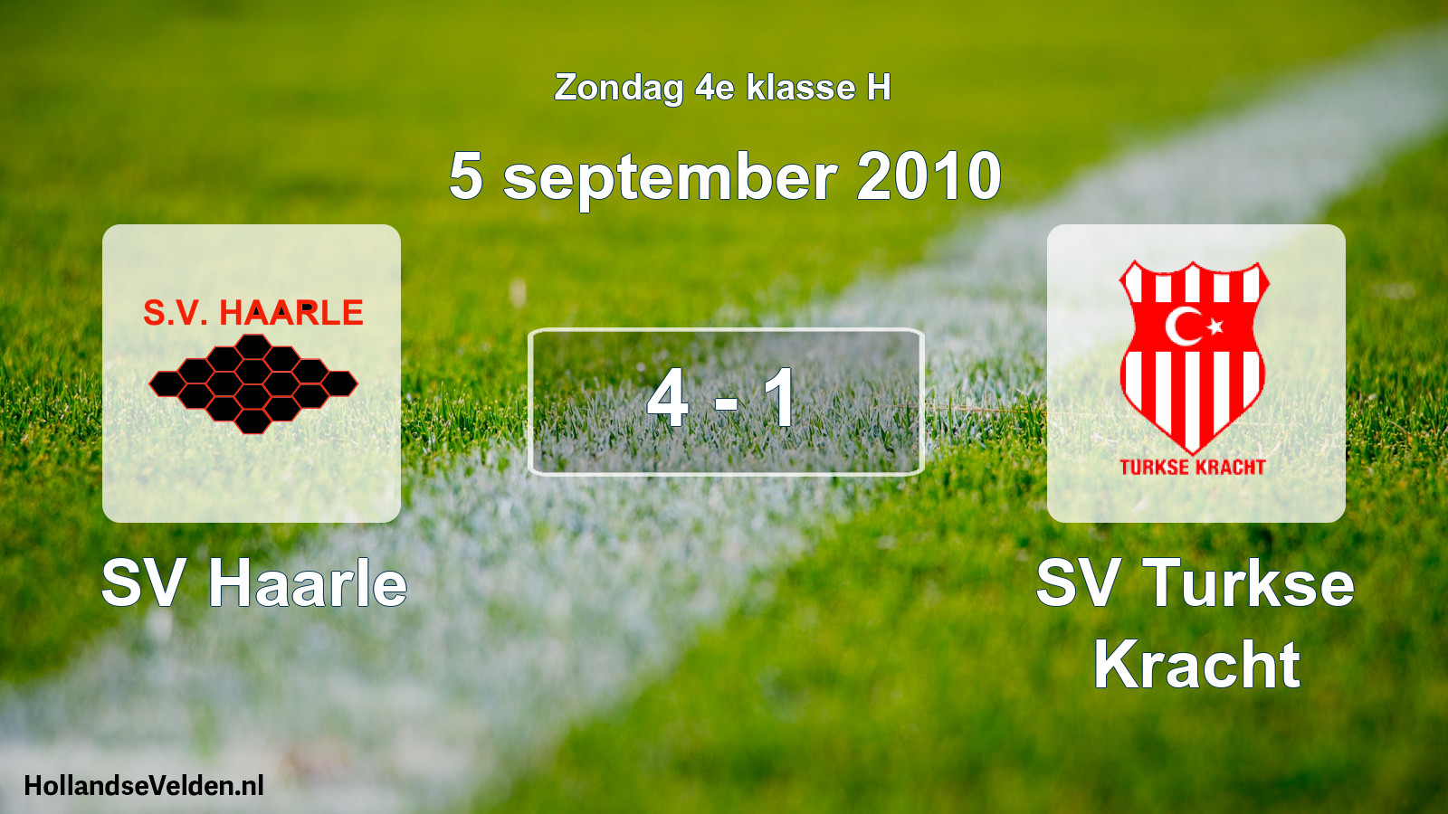 Total number of matches played: SV Haarle - SV Turkse Kracht 4 - 1 (5 September 2010)