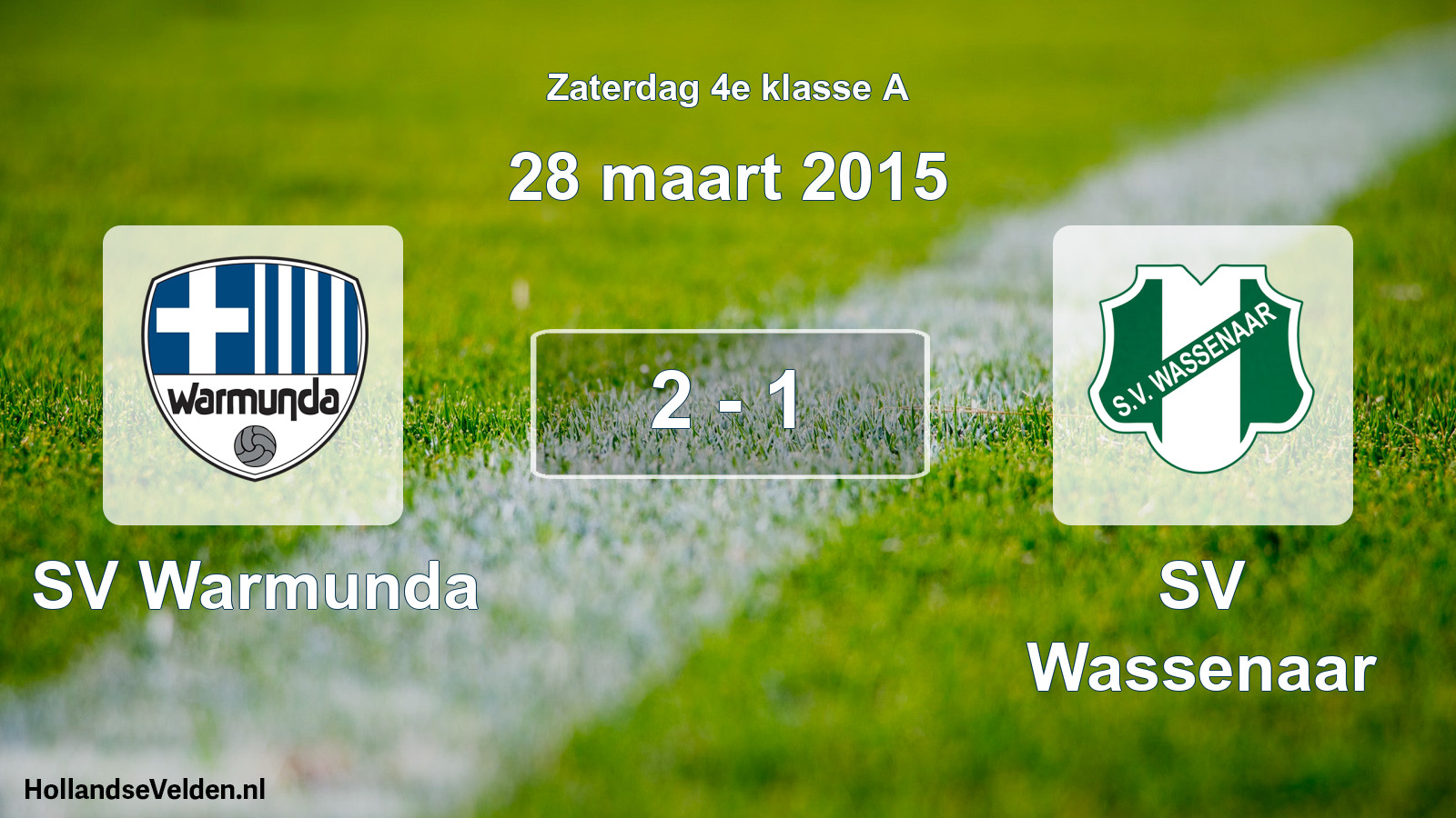 Total number of matches played: SV Warmunda - SV Wassenaar 2 - 1 (28 March 2015)