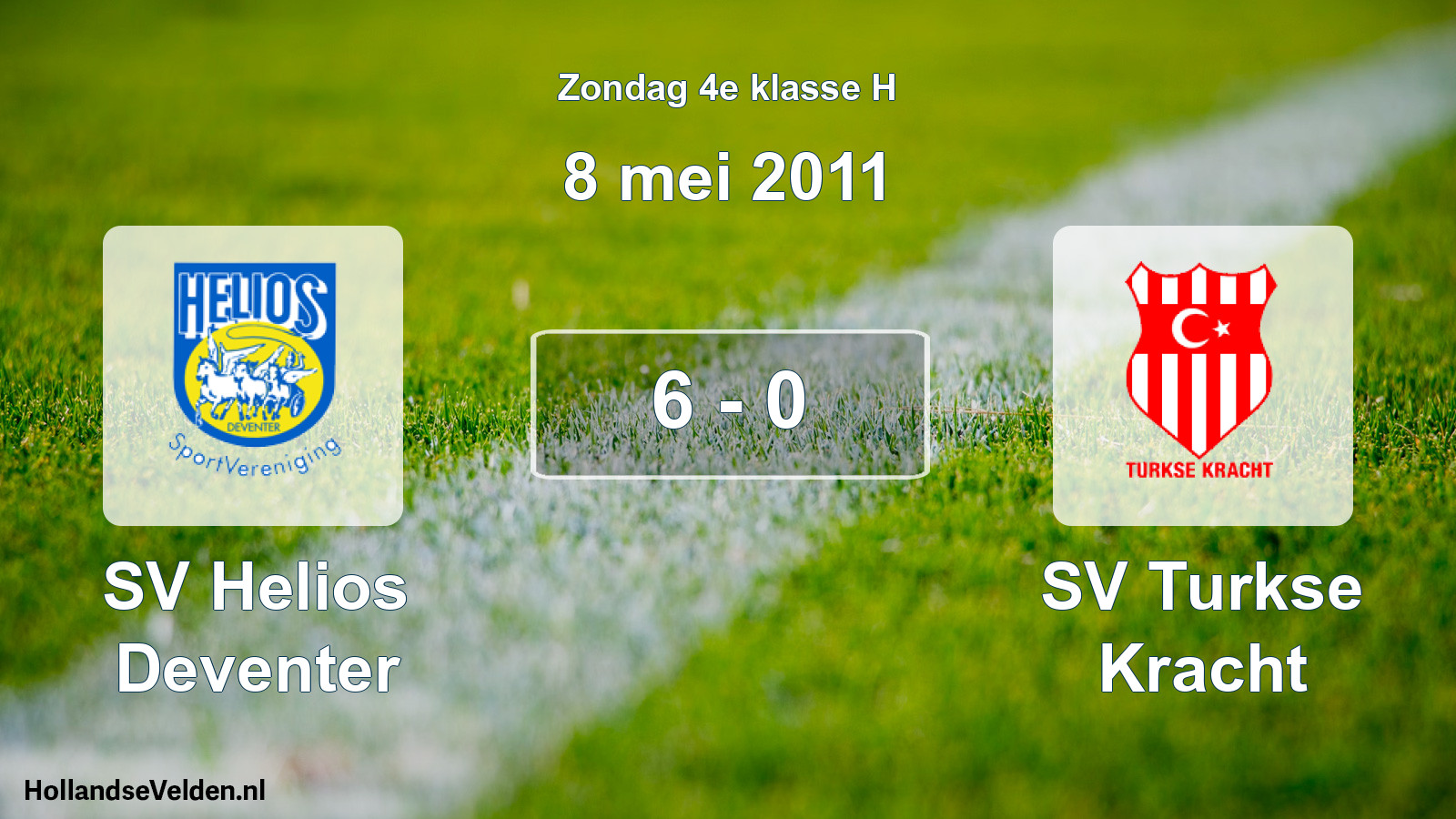 Total number of matches played: SV Helios Deventer - SV Turkse Kracht 6 - 0 (8 May 2011)