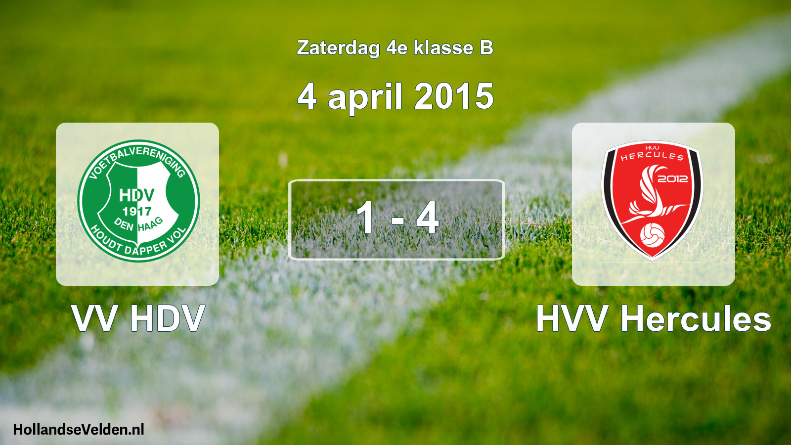 Total number of matches played: VV HDV - HVV Hercules 1 - 4 (4 April 2015)
