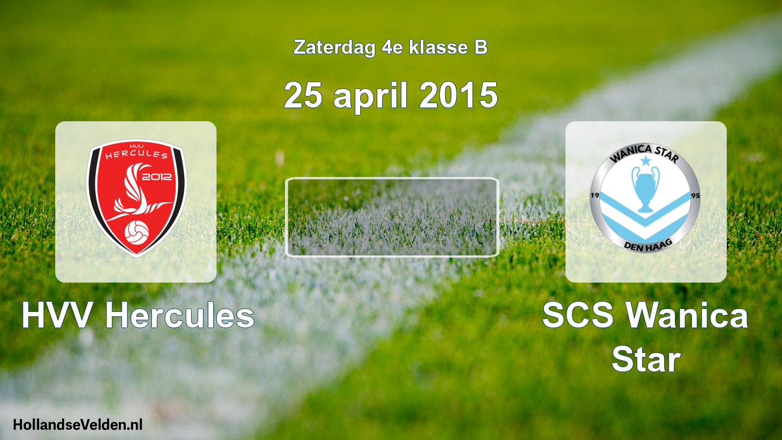 Scheduled Match: HVV Hercules - SCS Wanica Star (25 April 2015)