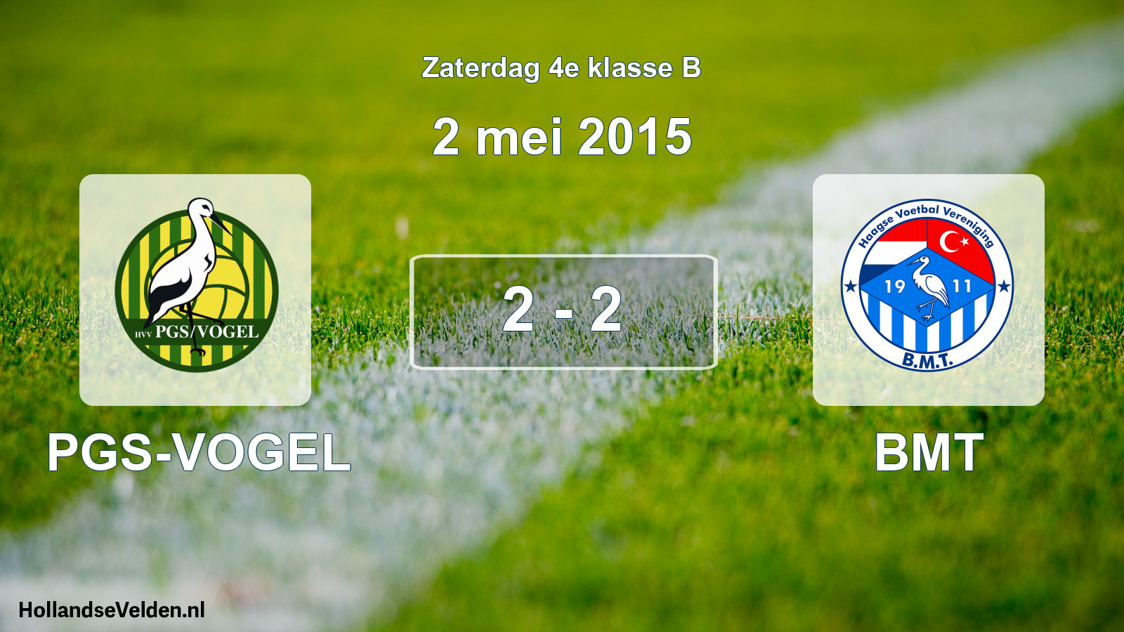 Total number of matches played: PGS-VOGEL - BMT 2 - 2 (2 May 2015)
