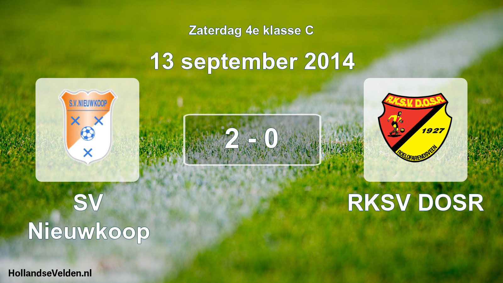 Total number of matches played: SV Nieuwkoop - RKSV DOSR 2 - 0 (13 September 2014)