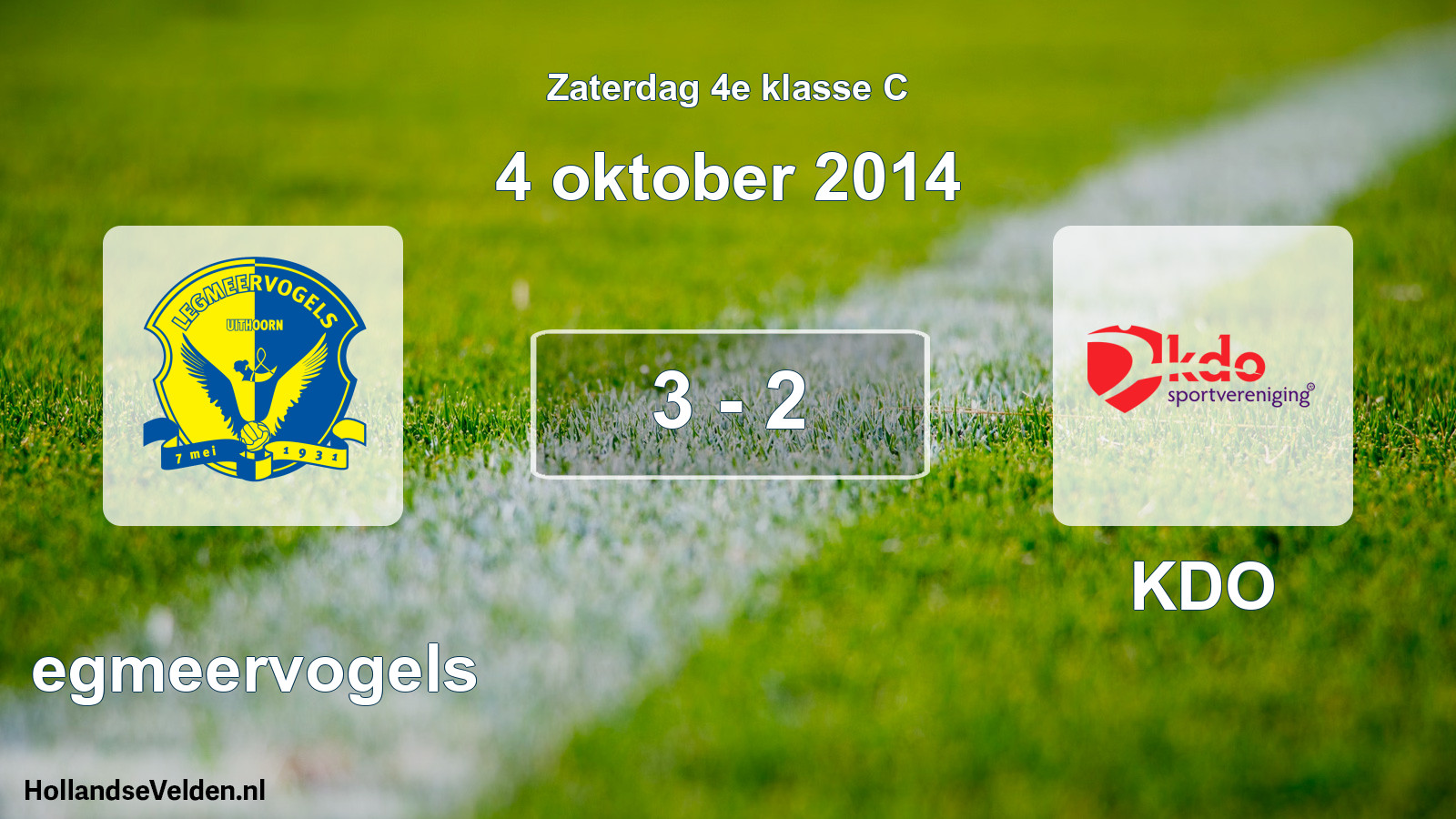 Total number of matches played: Legmeervogels - KDO 3 - 2 (4 October 2014)