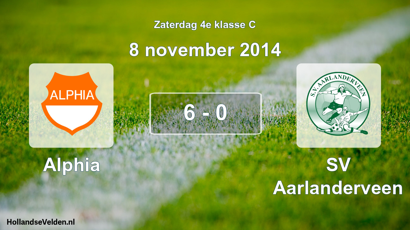 Total number of matches played: Alphia - SV Aarlanderveen 6 - 0 (8 November 2014)
