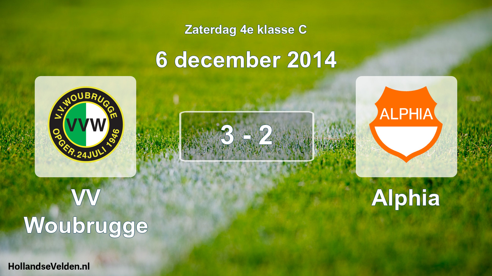 Total number of matches played: VV Woubrugge - Alphia 3 - 2 (6 December 2014)