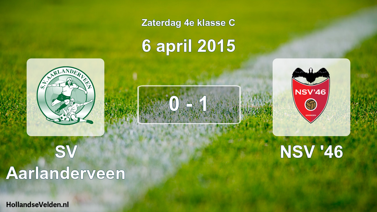 Total number of matches played: SV Aarlanderveen - NSV '46 0 - 1 (6 April 2015)