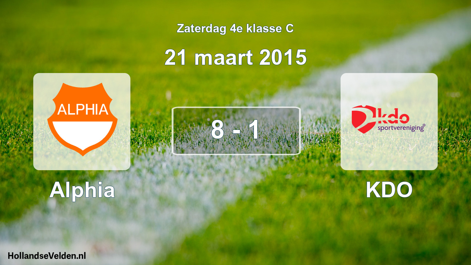 Total number of matches played: Alphia - KDO 8 - 1 (21 March 2015)