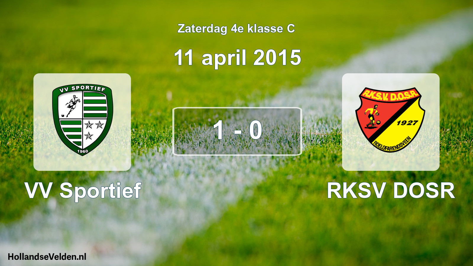 Total number of matches played: VV Sportief - RKSV DOSR 1 - 0 (11 April 2015)