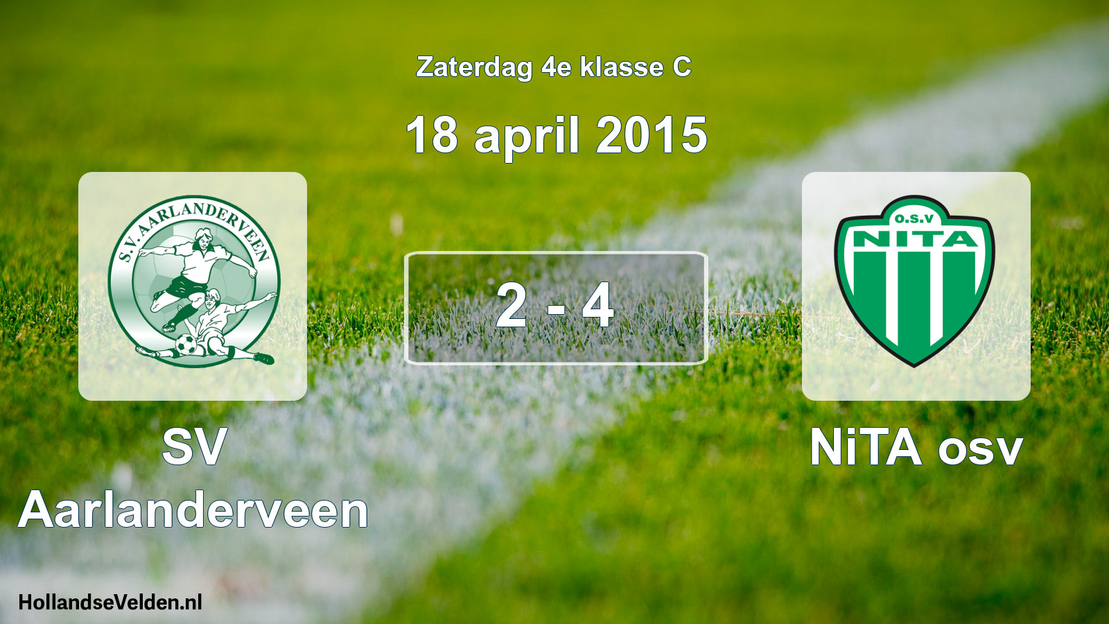 Total number of matches played: SV Aarlanderveen - NiTA osv 2 - 4 (18 April 2015)