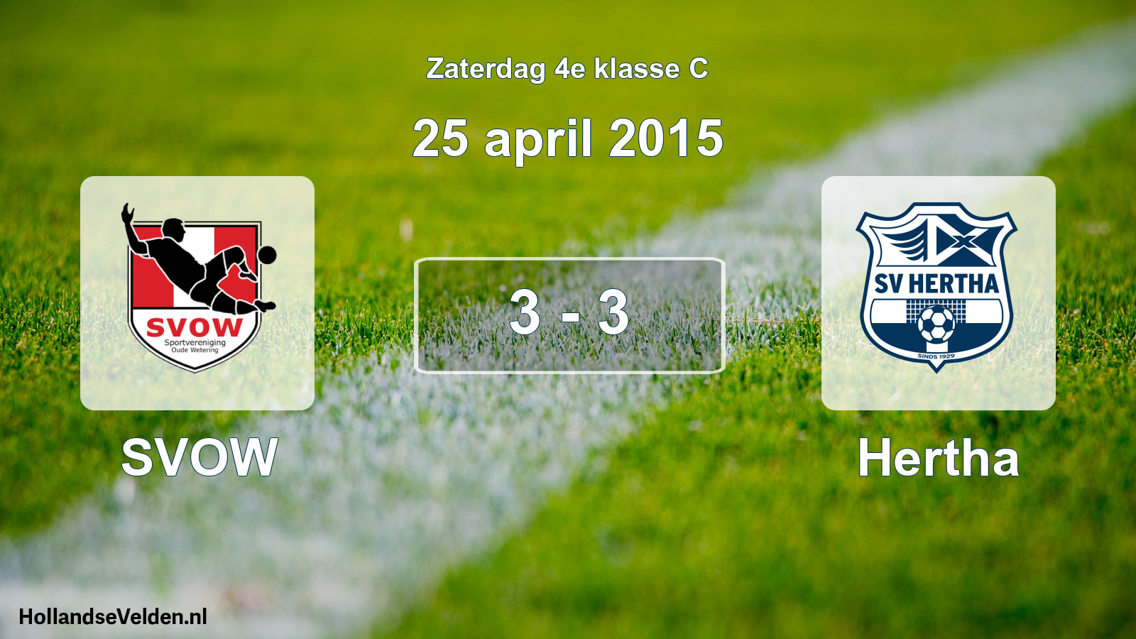 Total number of matches played: SVOW - Hertha 3 - 3 (25 April 2015)