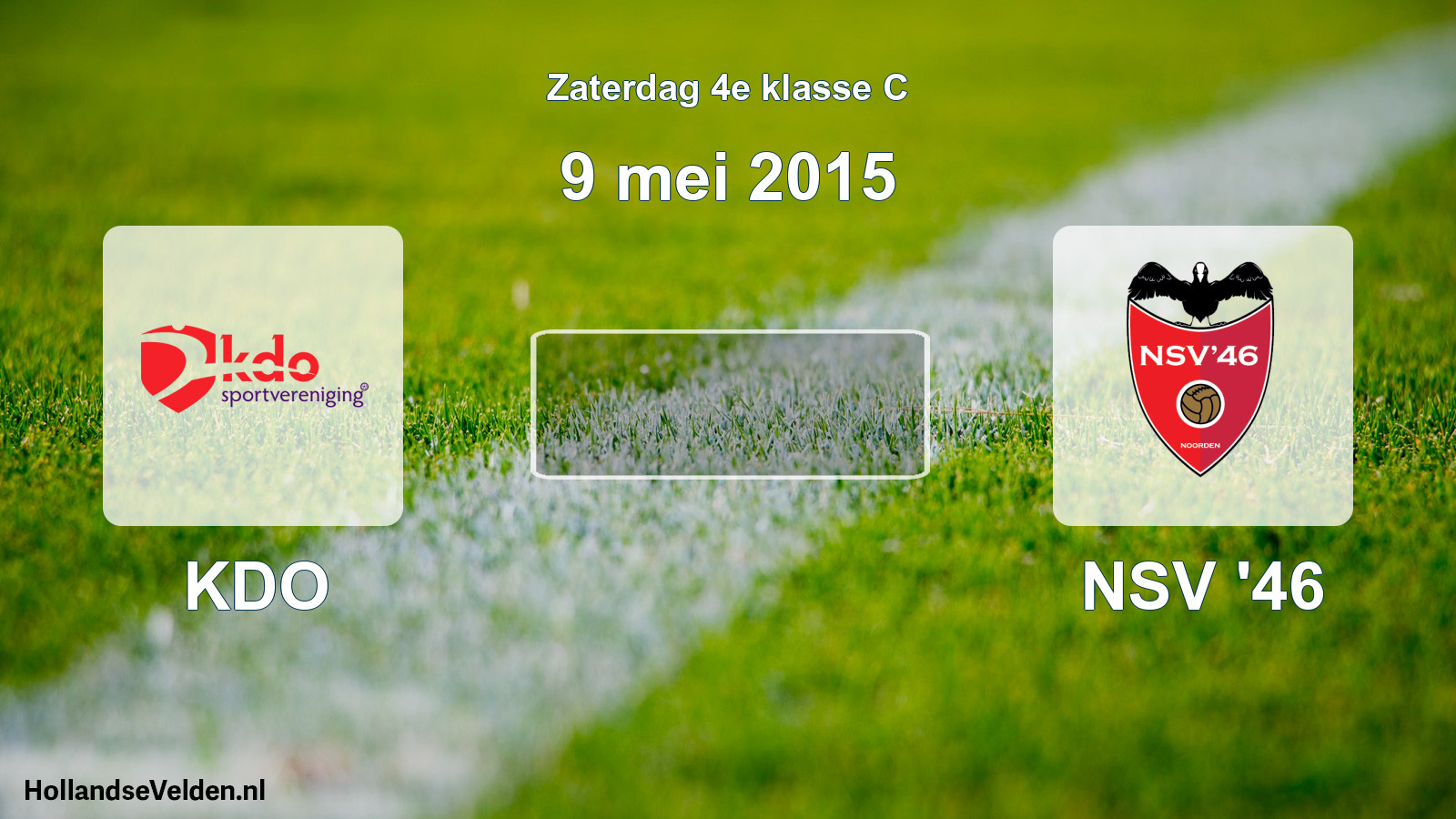 Geplande wedstrijd: KDO - NSV '46 (9 mei 2015)