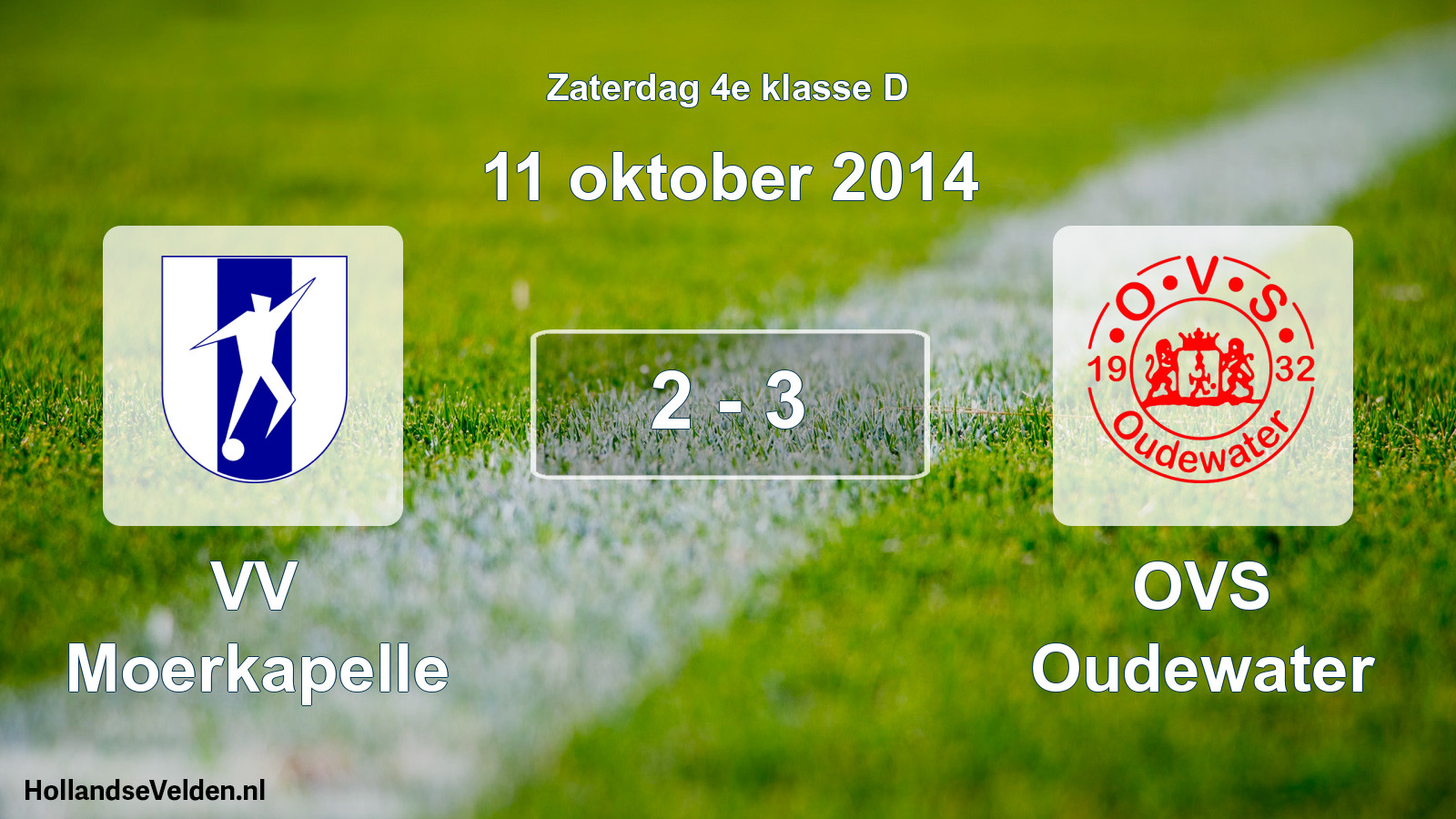 Total number of matches played: VV Moerkapelle - OVS Oudewater 2 - 3 (11 October 2014)