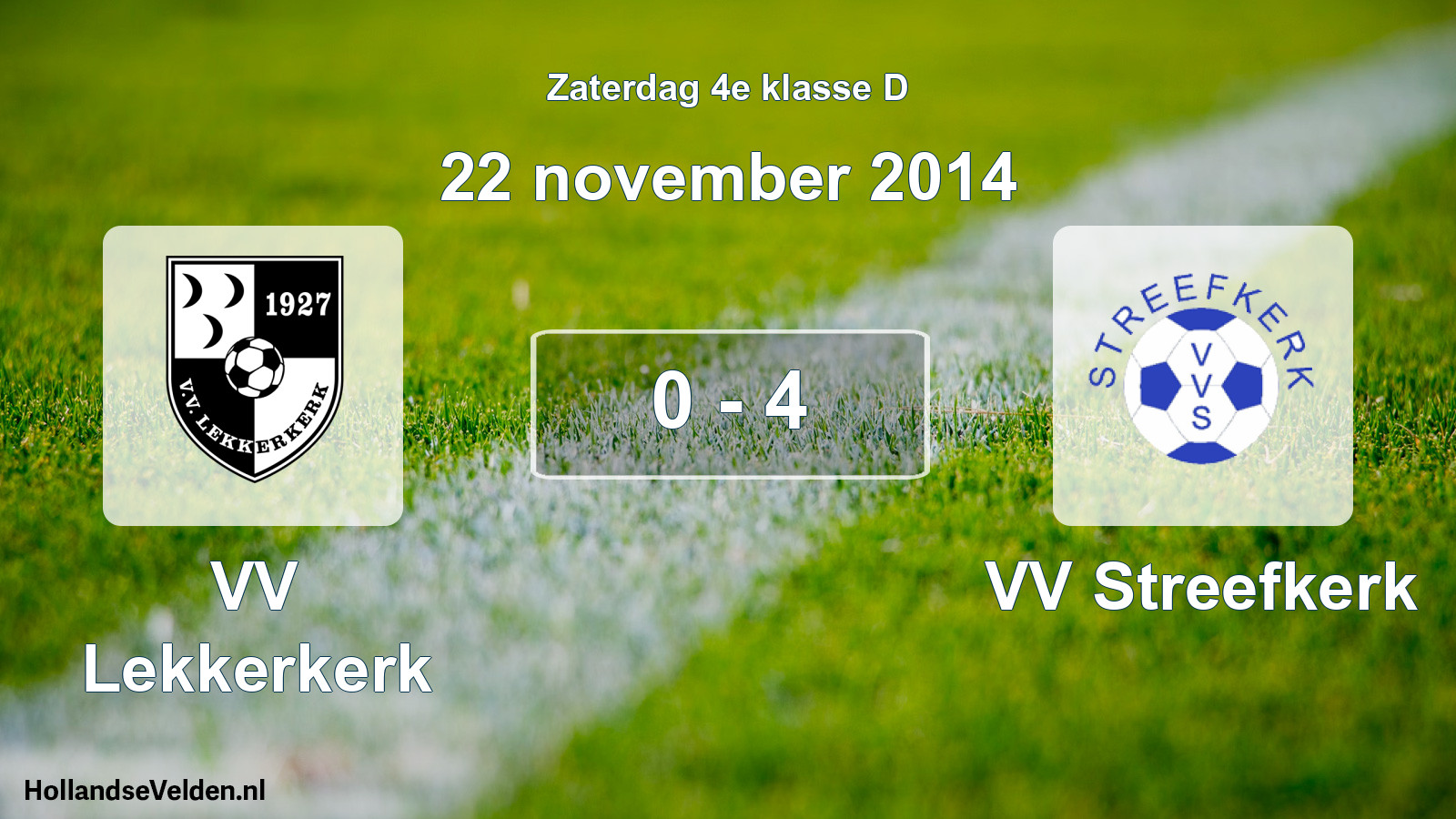 Total number of matches played: VV Lekkerkerk - VV Streefkerk 0 - 4 (22 November 2014)