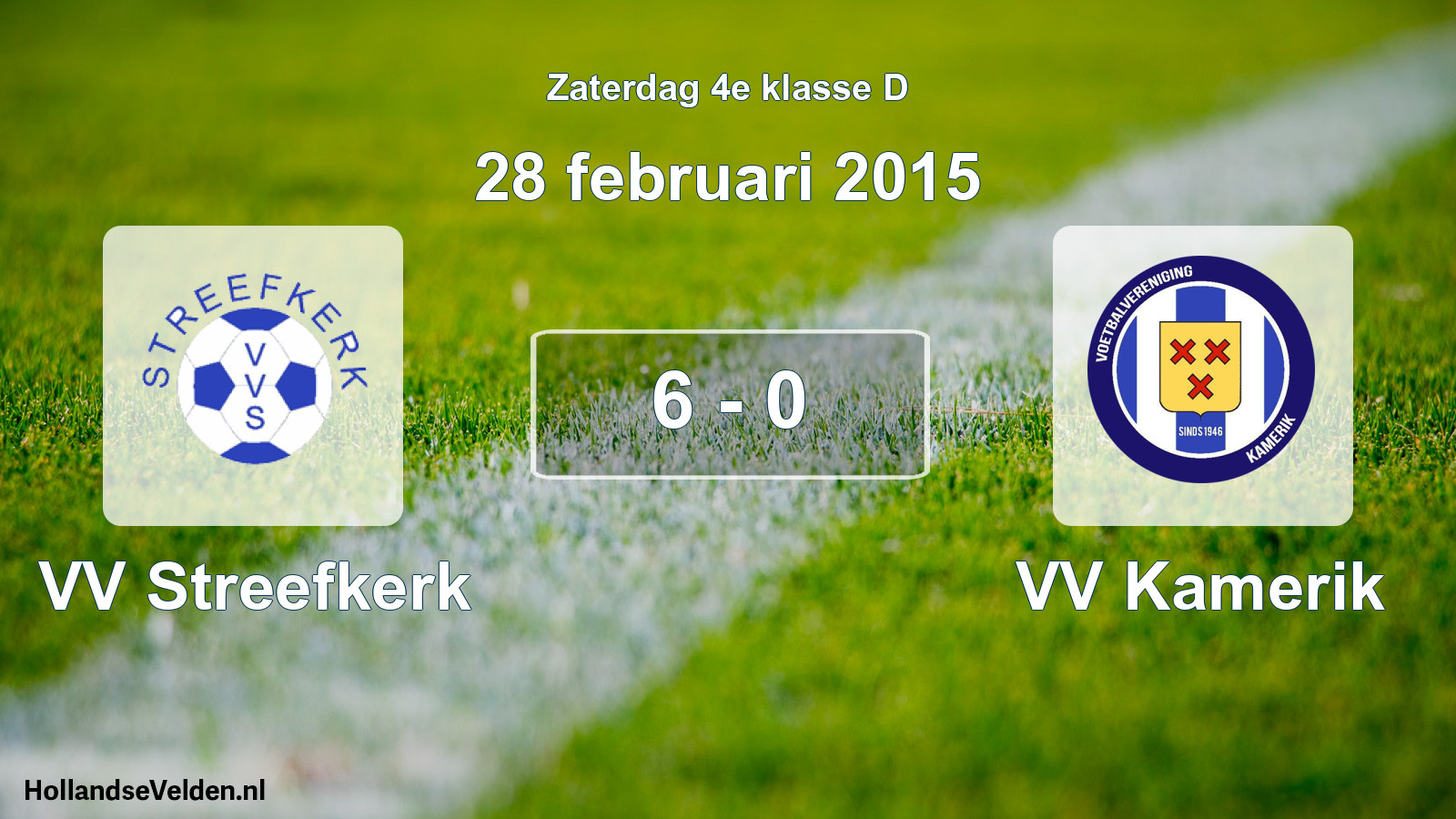 Total number of matches played: VV Streefkerk - VV Kamerik 6 - 0 (28 February 2015)