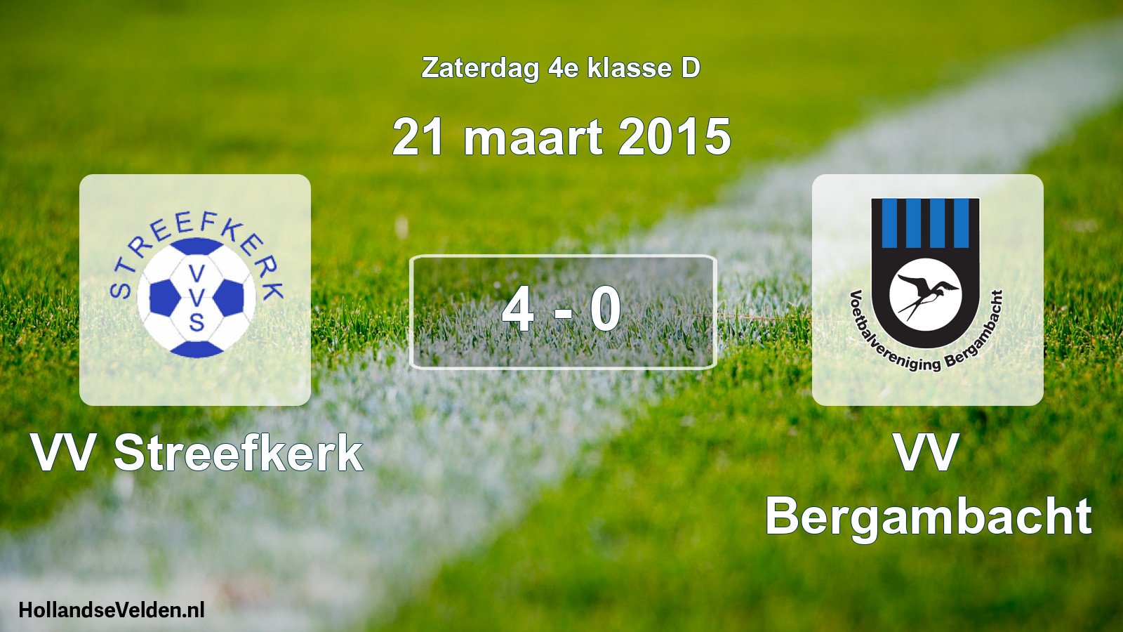 Total number of matches played: VV Streefkerk - VV Bergambacht 4 - 0 (21 March 2015)