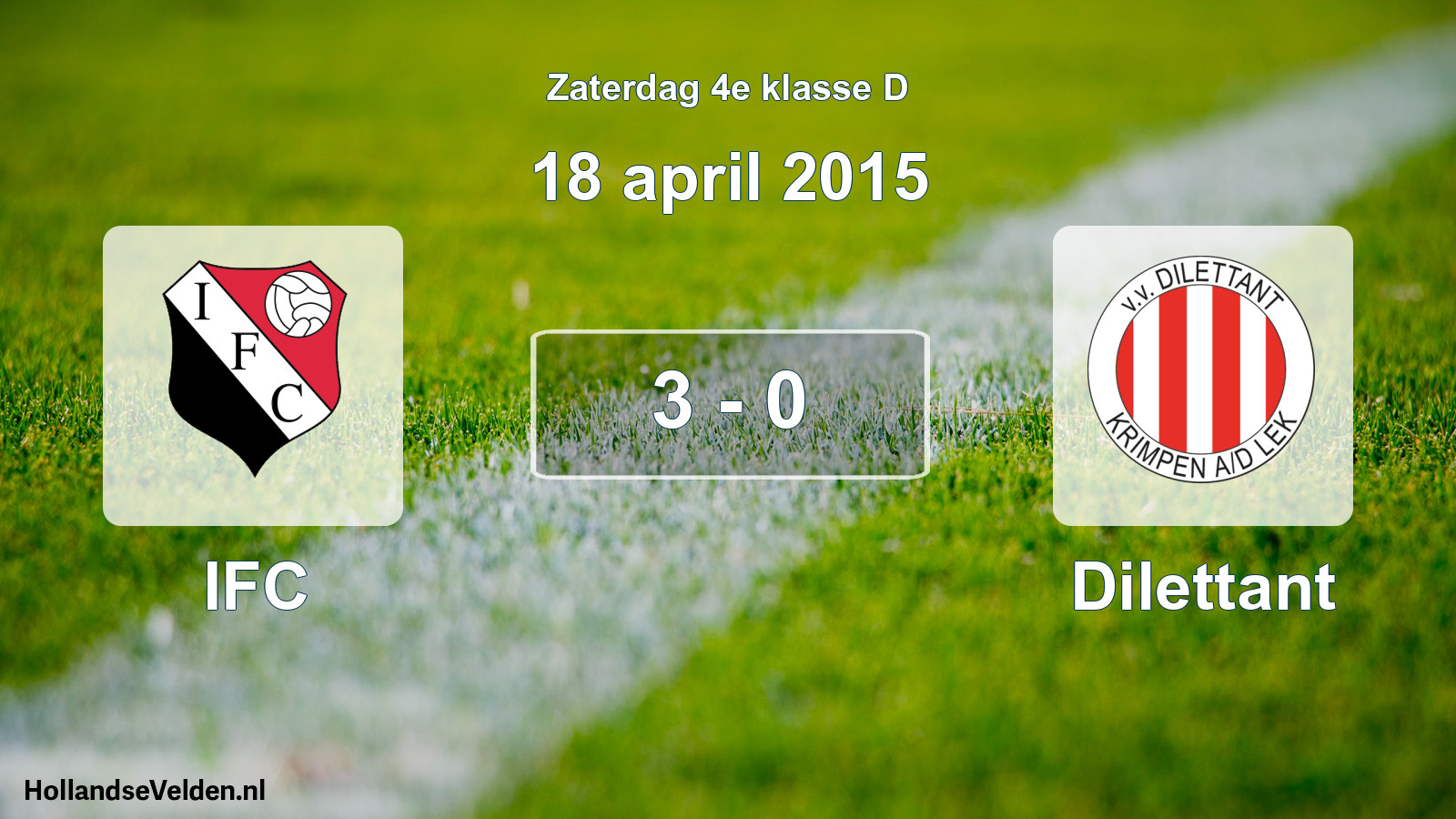 Total number of matches played: IFC - Dilettant 3 - 0 (18 April 2015)