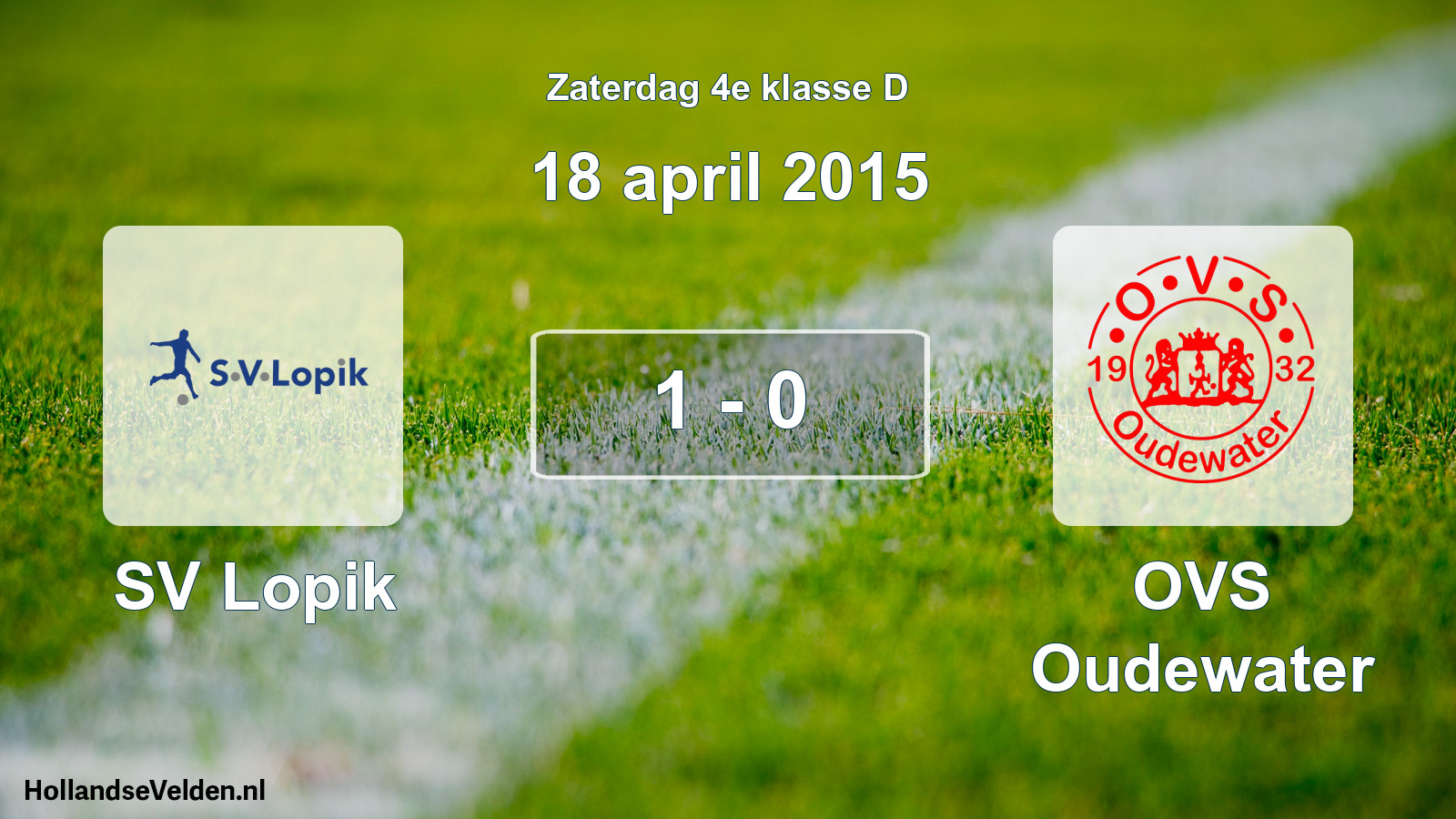 Total number of matches played: SV Lopik - OVS Oudewater 1 - 0 (18 April 2015)