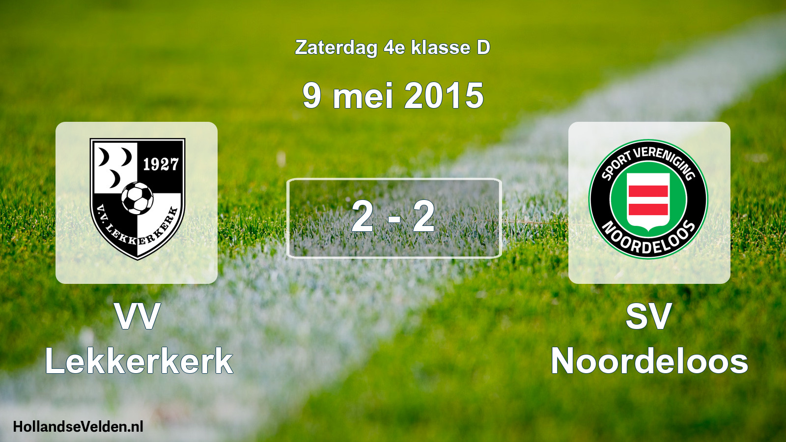 Total number of matches played: VV Lekkerkerk - SV Noordeloos 2 - 2 (9 May 2015)