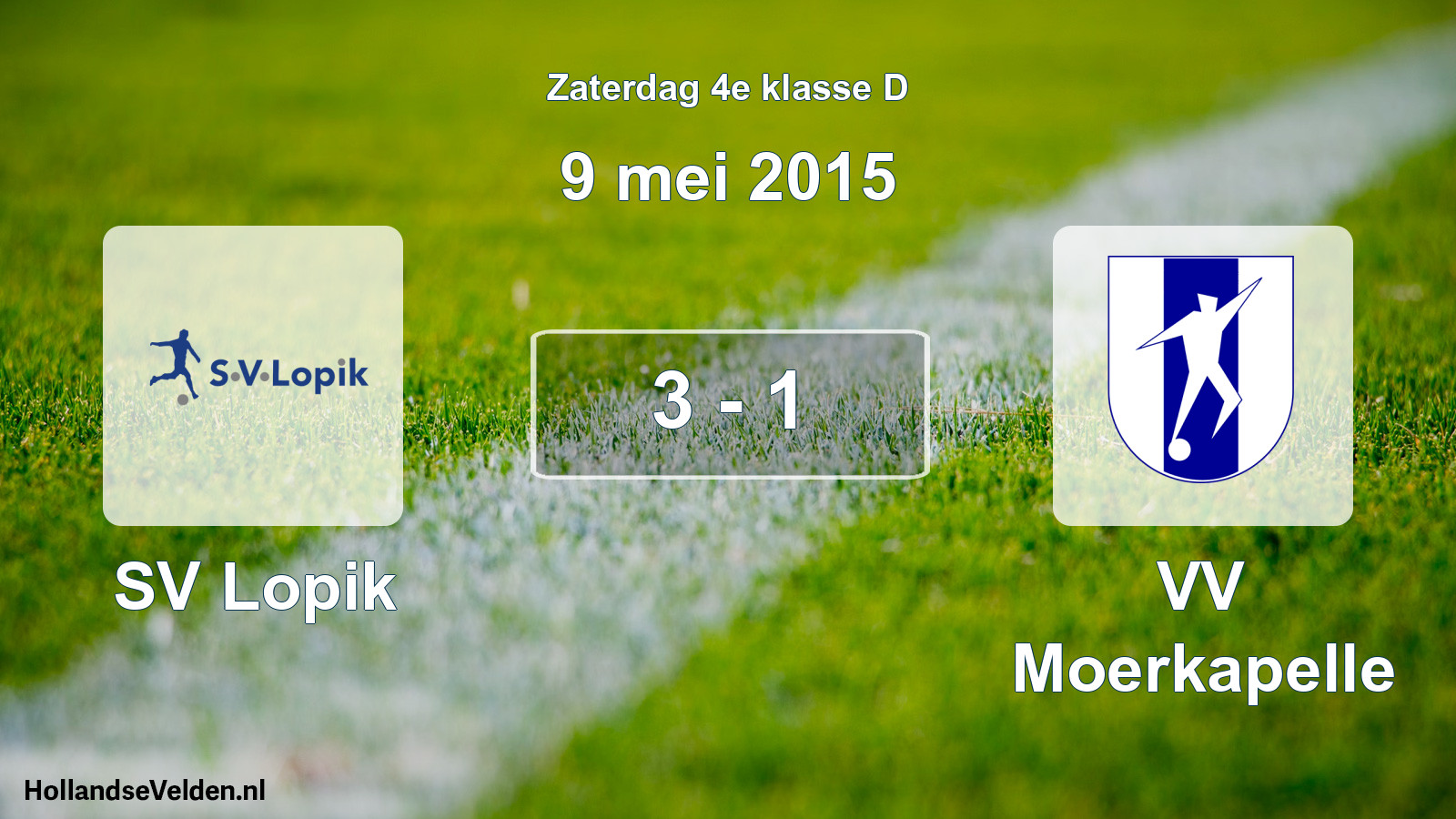 Total number of matches played: SV Lopik - VV Moerkapelle 3 - 1 (9 May 2015)