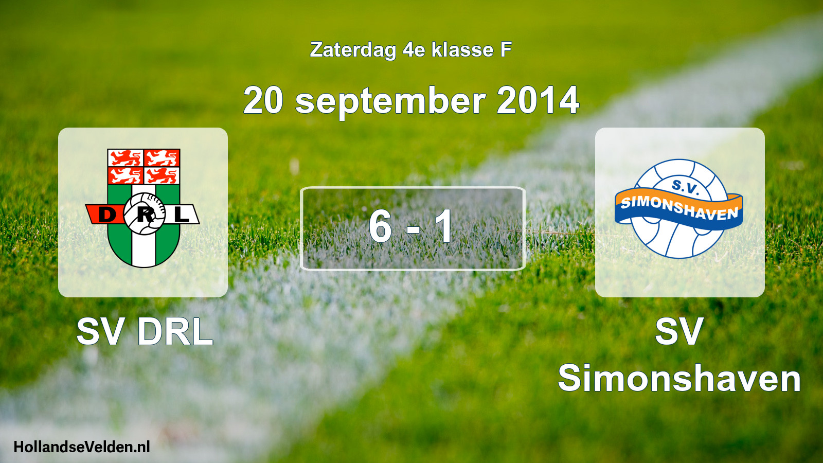 Total number of matches played: SV DRL - SV Simonshaven 6 - 1 (20 September 2014)