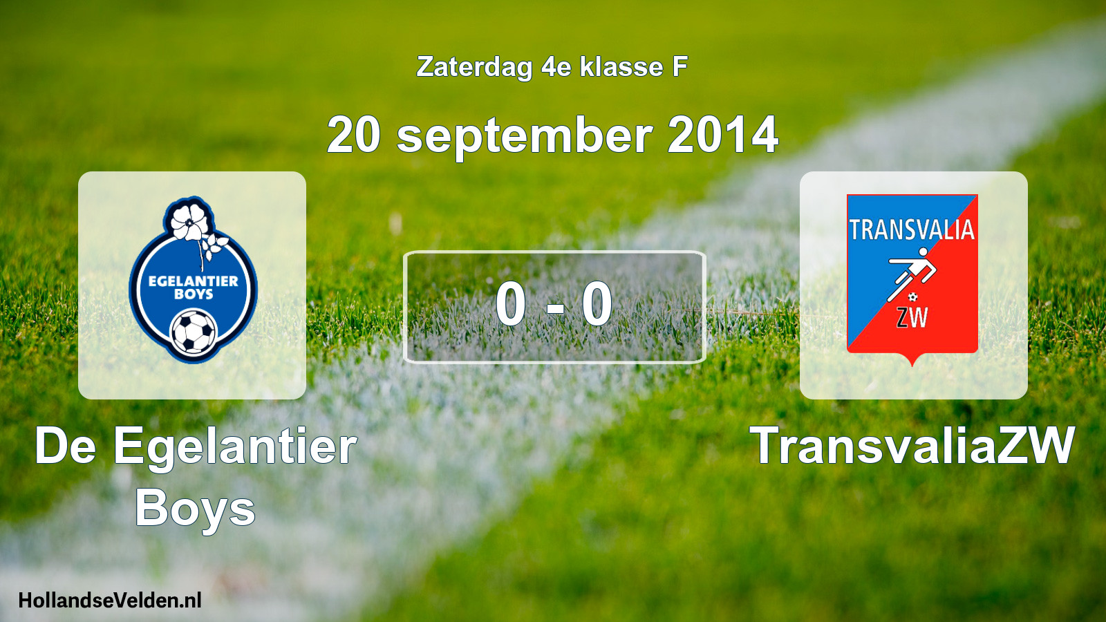 Total number of matches played: De Egelantier Boys - TransvaliaZW 0 - 0 (20 September 2014)