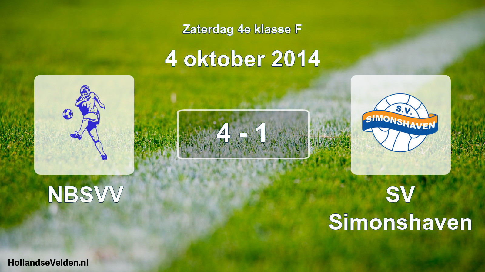 Total number of matches played: NBSVV - SV Simonshaven 4 - 1 (4 October 2014)