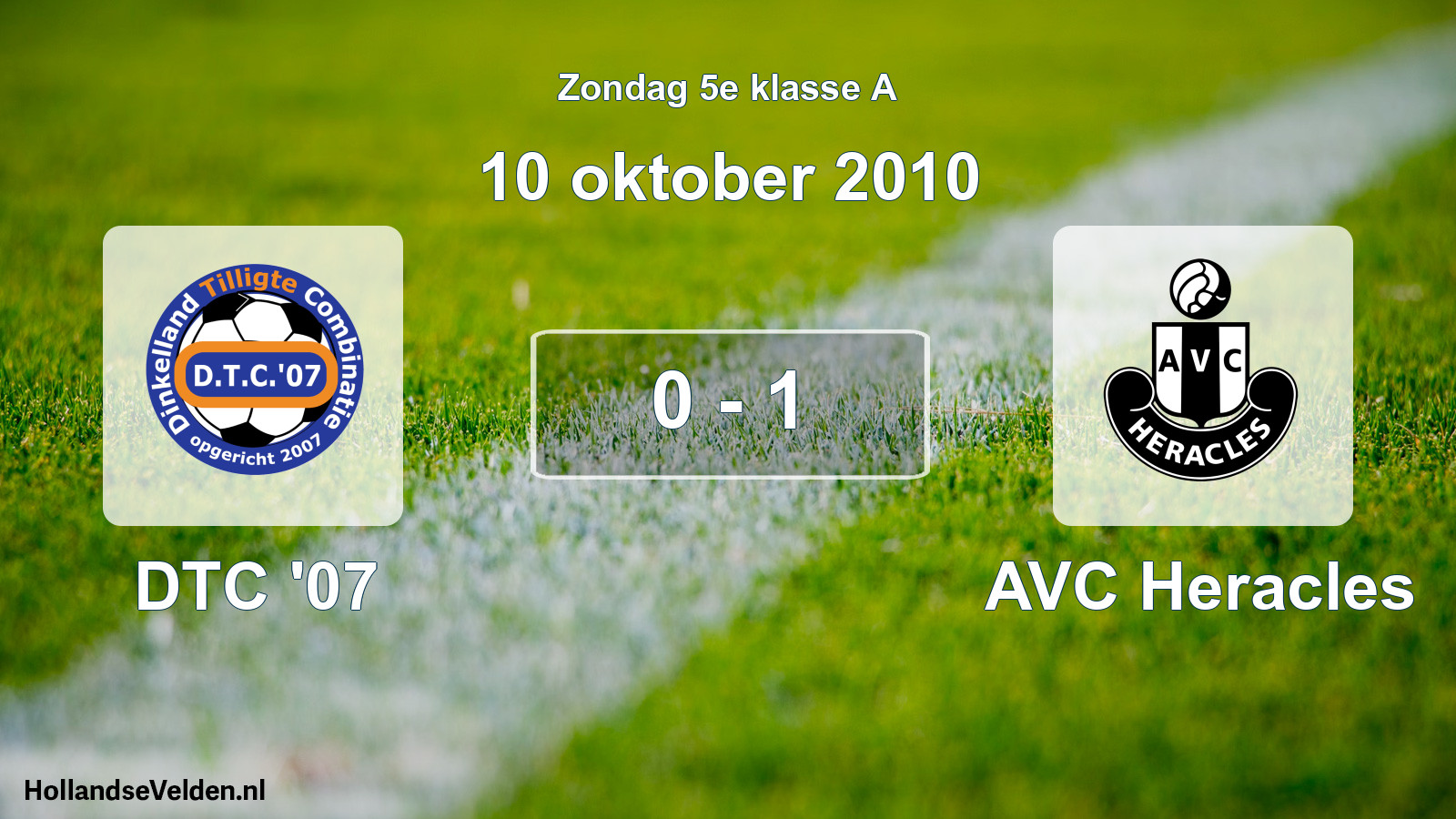 Total number of matches played: DTC '07 - AVC Heracles 0 - 1 (10 October 2010)
