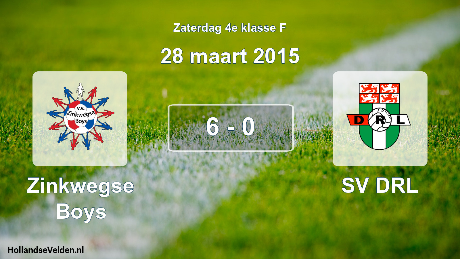 Total number of matches played: Zinkwegse Boys - SV DRL 6 - 0 (28 March 2015)