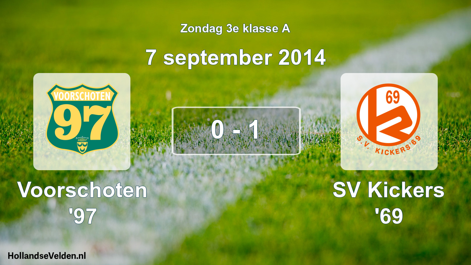 Total number of matches played: Voorschoten '97 - SV Kickers '69 0 - 1 (7 September 2014)
