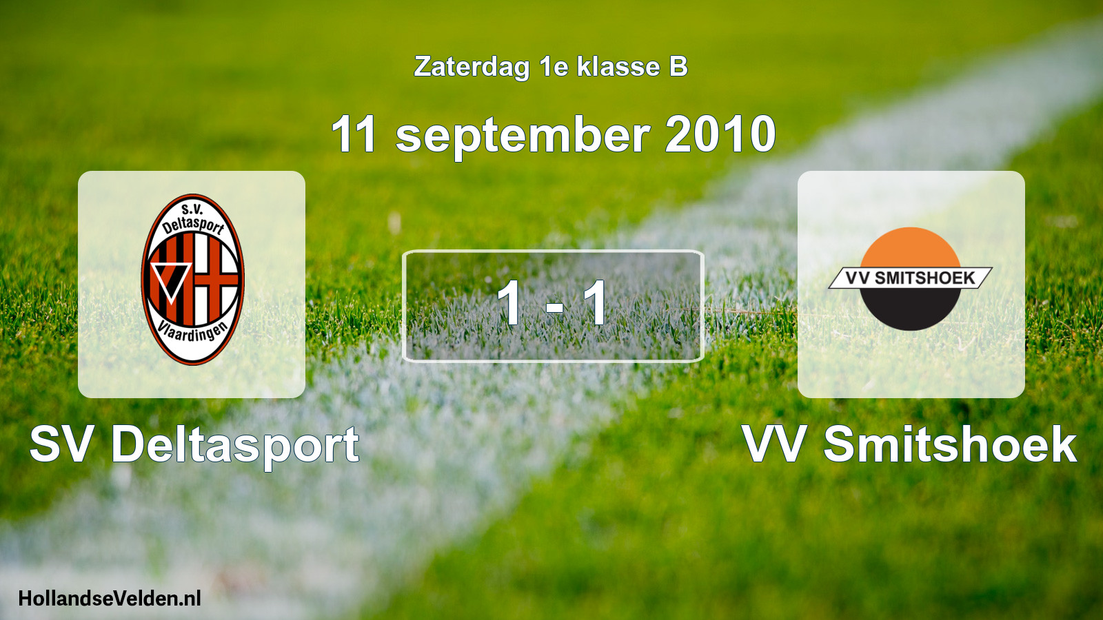 Total number of matches played: SV Deltasport - VV Smitshoek 1 - 1 (11 September 2010)