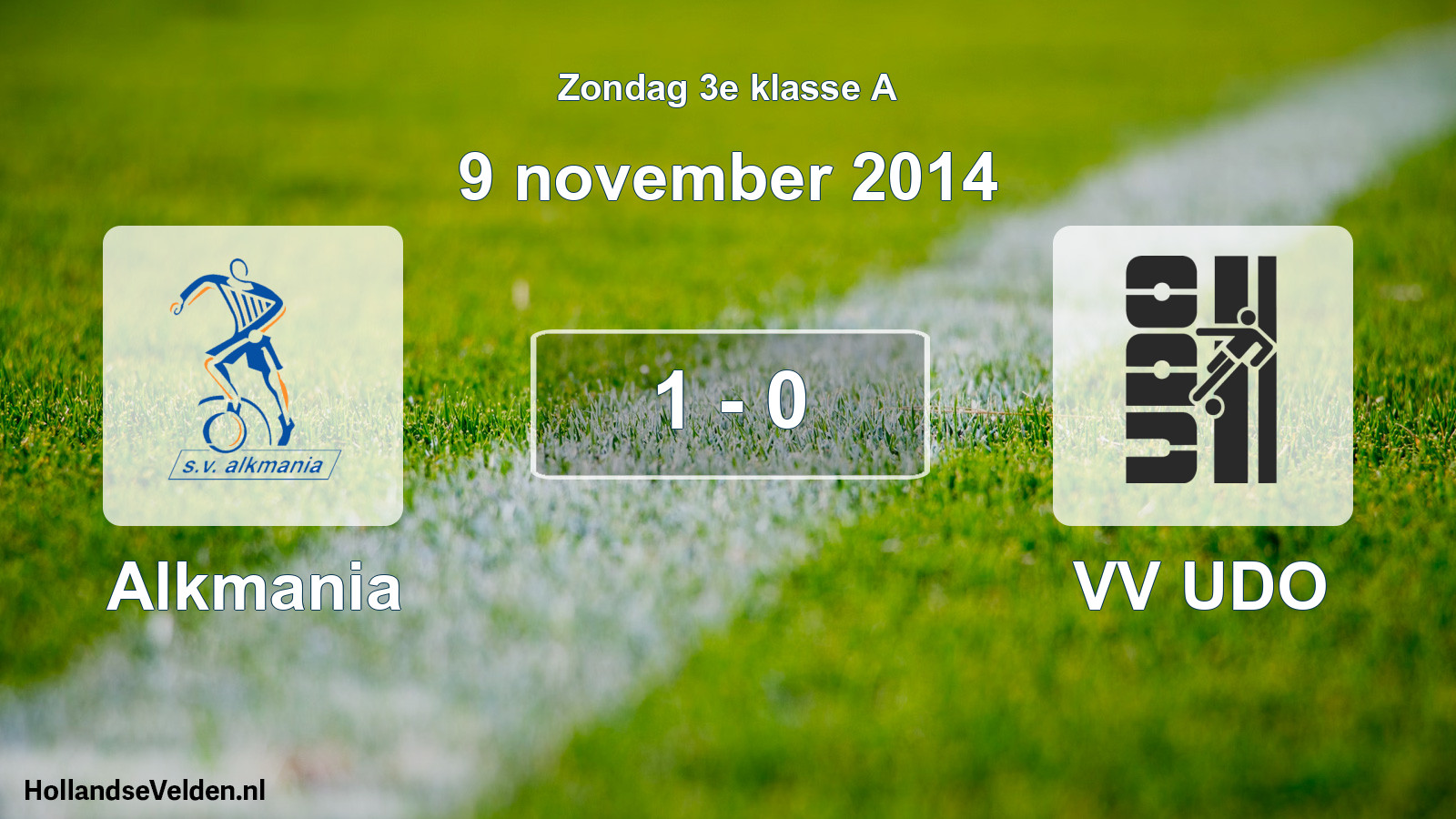 Total number of matches played: Alkmania - VV UDO 1 - 0 (9 November 2014)