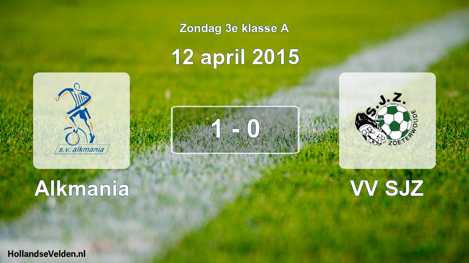 Total number of matches played: Alkmania - VV SJZ 1 - 0 (12 April 2015)