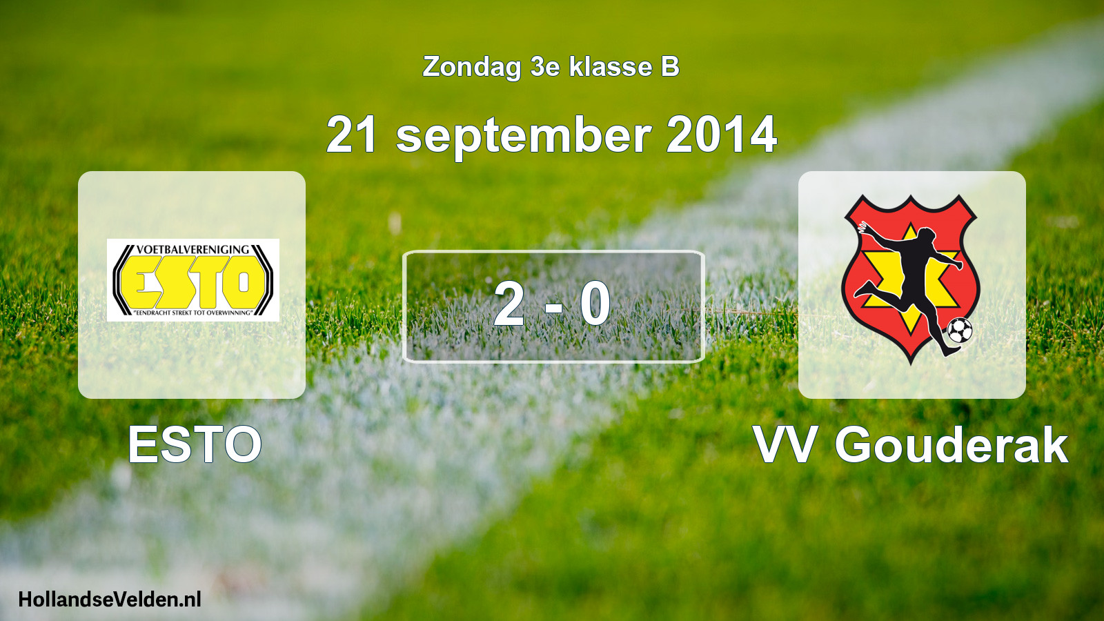Total number of matches played: ESTO - VV Gouderak 2 - 0 (21 September 2014)