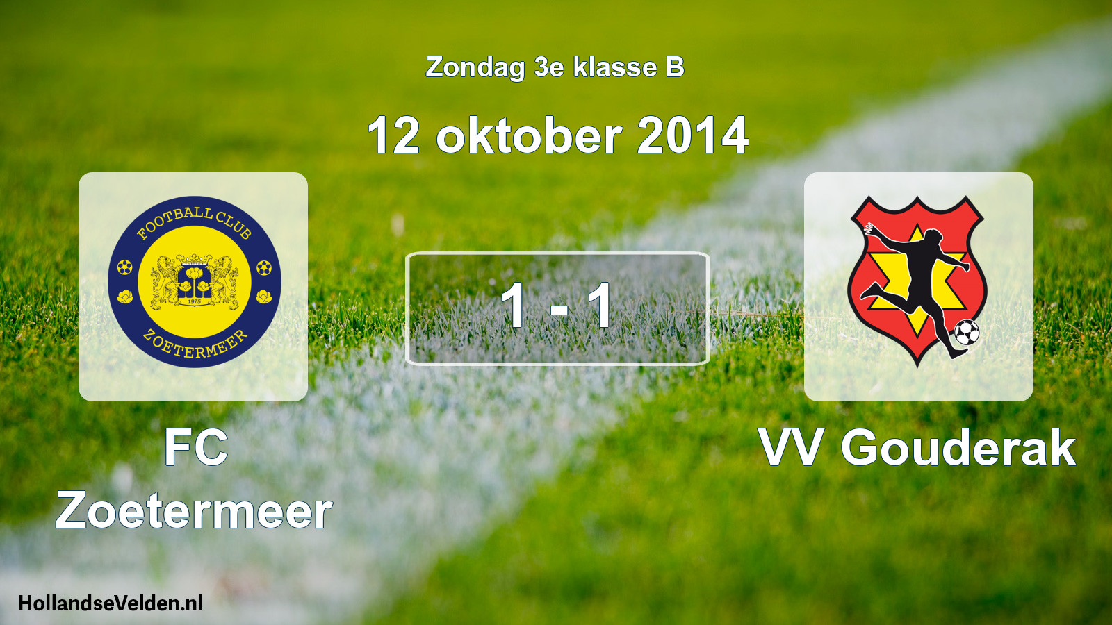 Total number of matches played: FC Zoetermeer - VV Gouderak 1 - 1 (12 October 2014)