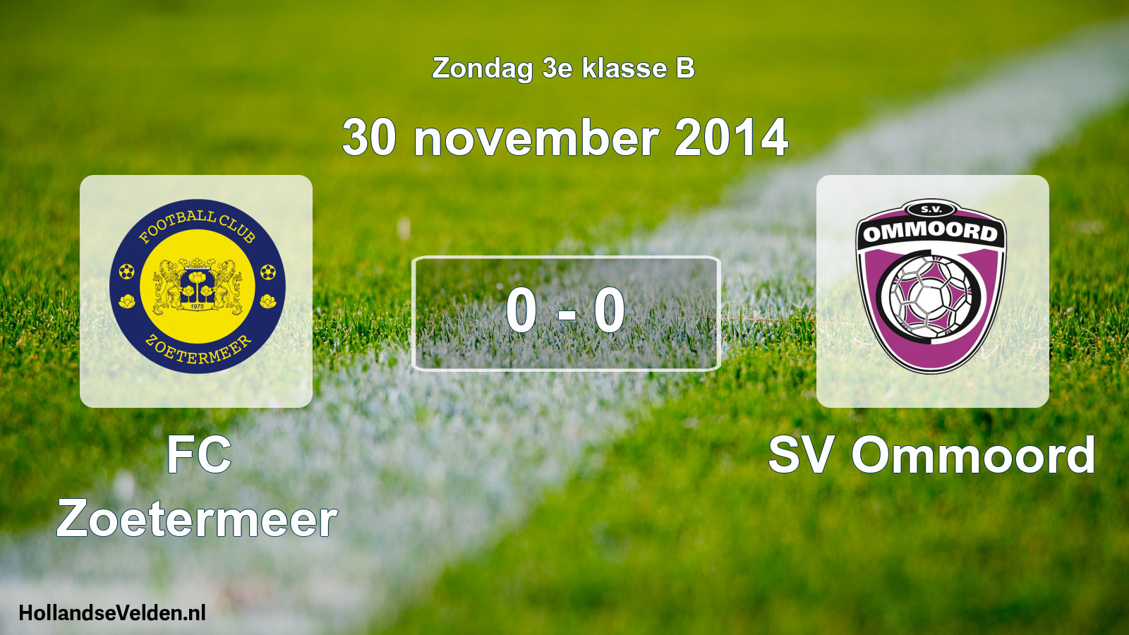 Total number of matches played: FC Zoetermeer - SV Ommoord 0 - 0 (30 November 2014)