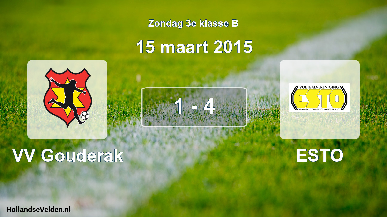 Total number of matches played: VV Gouderak - ESTO 1 - 4 (15 March 2015)