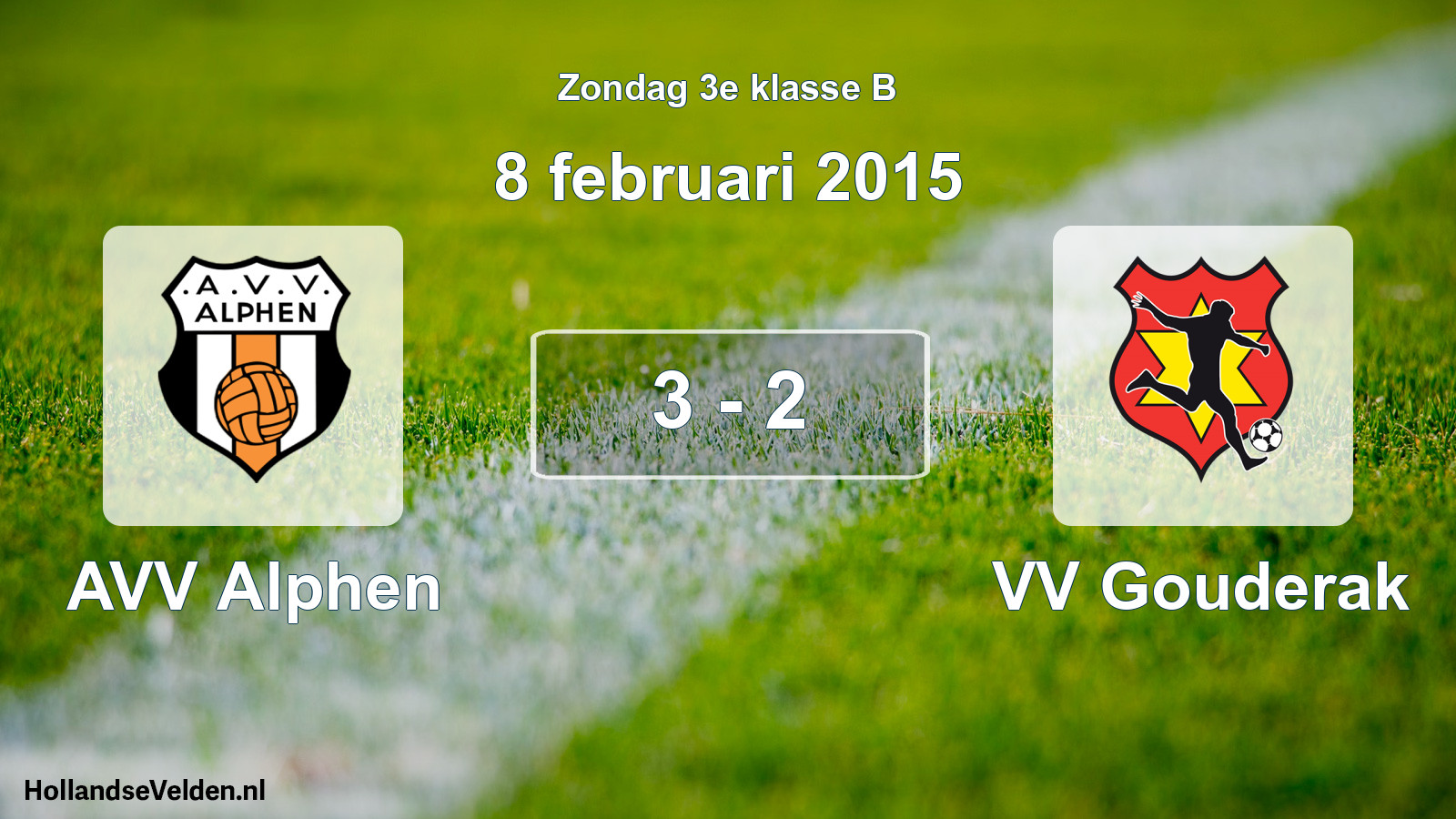 Total number of matches played: AVV Alphen - VV Gouderak 3 - 2 (8 February 2015)