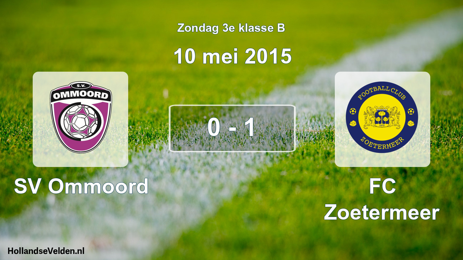 Total number of matches played: SV Ommoord - FC Zoetermeer 0 - 1 (10 May 2015)