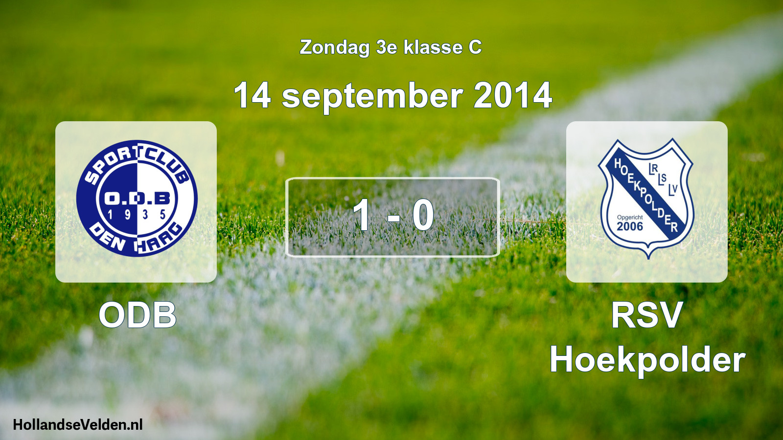 Total number of matches played: ODB - RSV Hoekpolder 1 - 0 (14 September 2014)