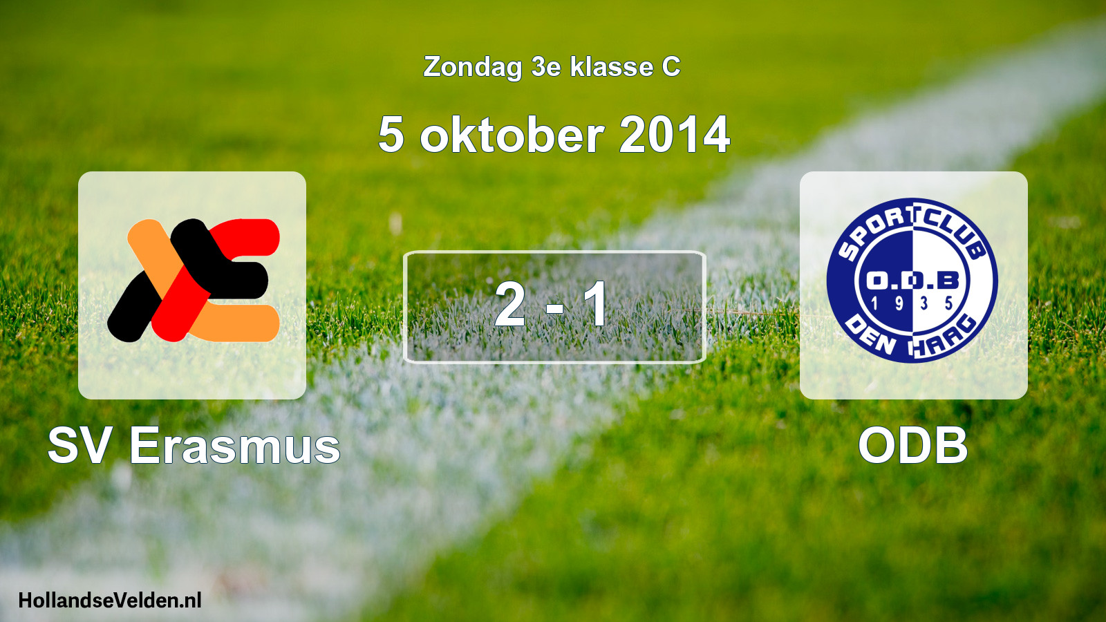 Total number of matches played: SV Erasmus - ODB 2 - 1 (5 October 2014)