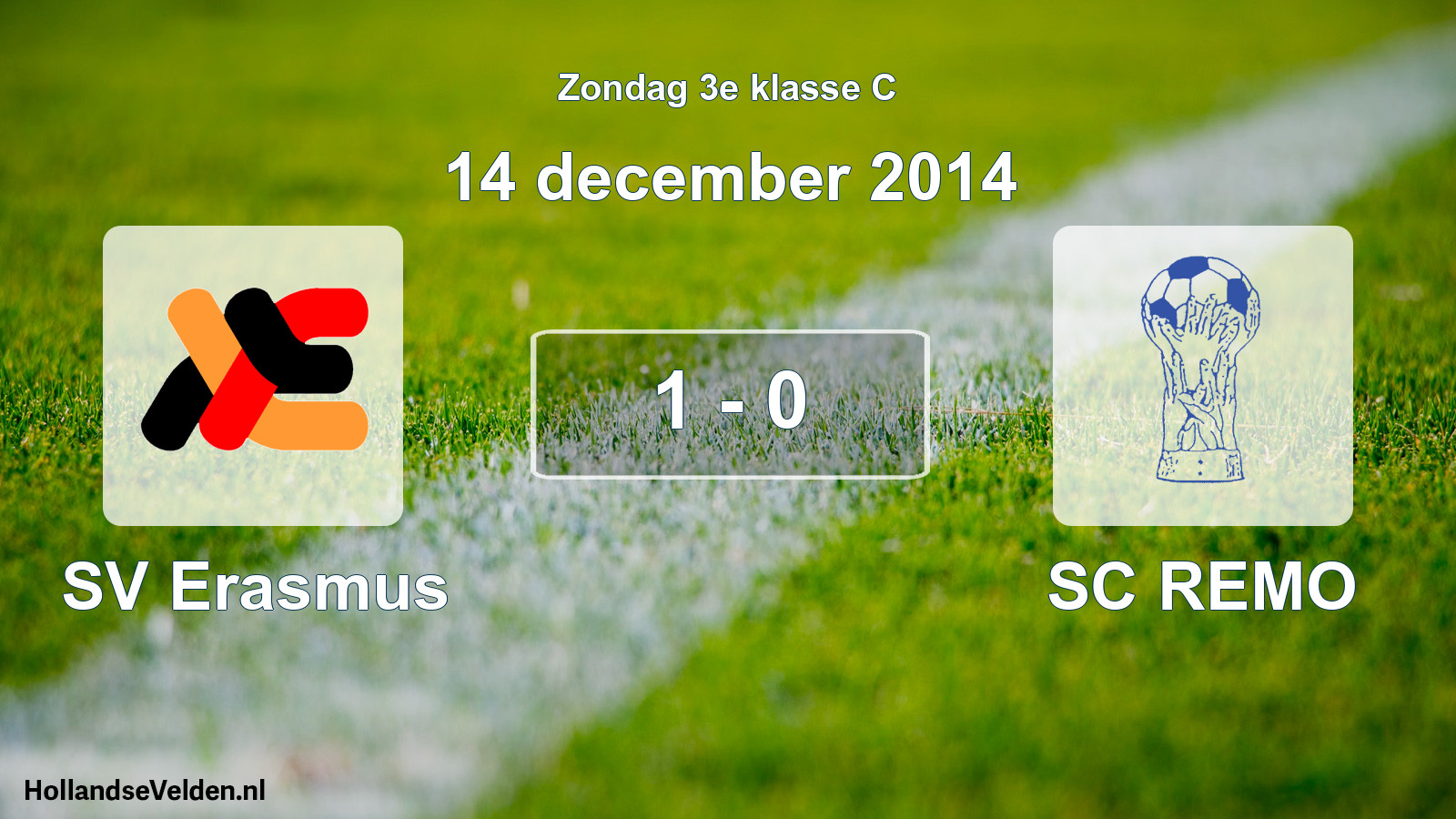Total number of matches played: SV Erasmus - SC REMO 1 - 0 (14 December 2014)