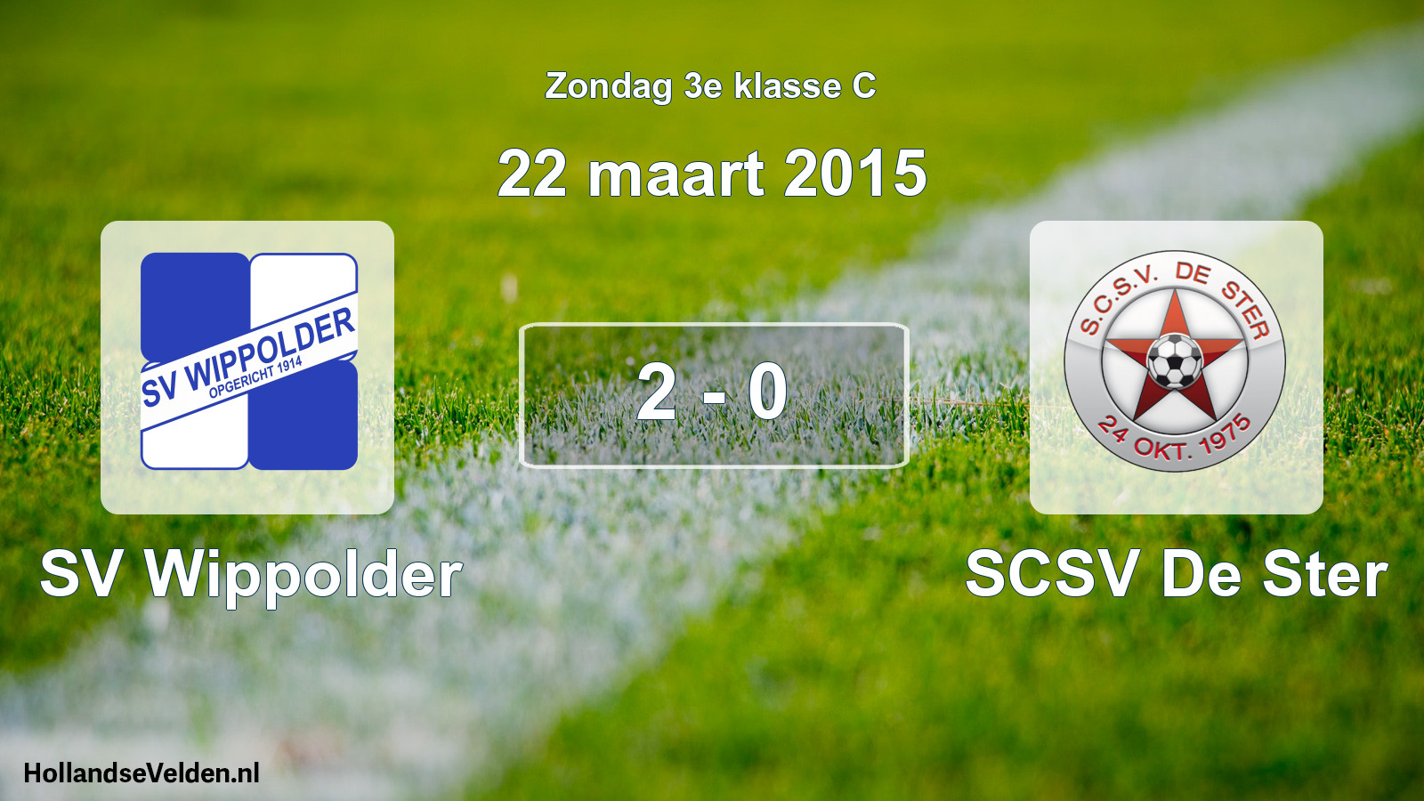Total number of matches played: SV Wippolder - SCSV De Ster 2 - 0 (22 March 2015)