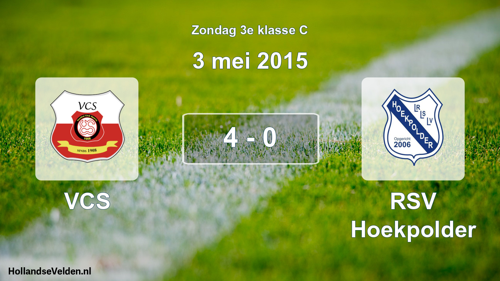 Total number of matches played: VCS - RSV Hoekpolder 4 - 0 (3 May 2015)