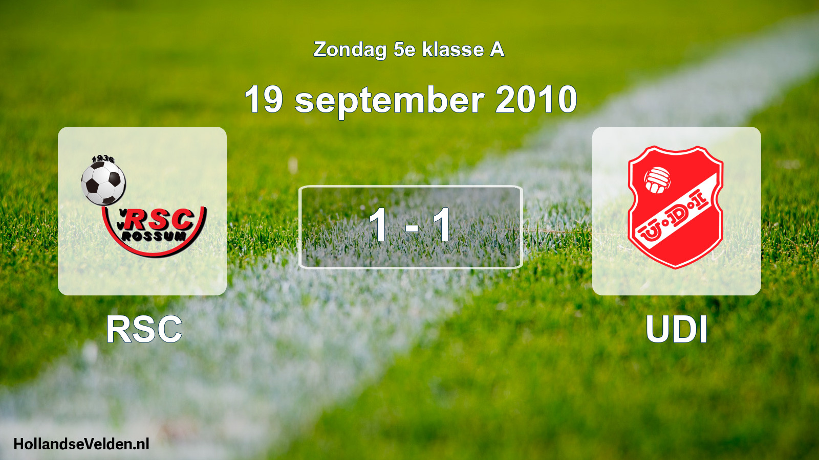 Total number of matches played: RSC - UDI 1 - 1 (19 September 2010)