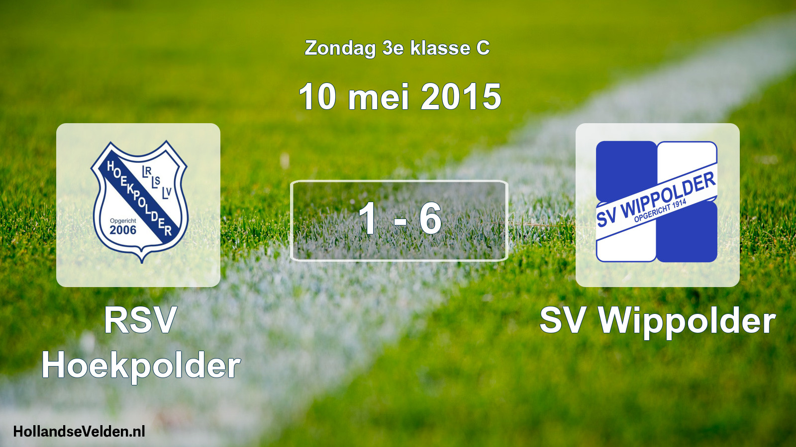 Total number of matches played: RSV Hoekpolder - SV Wippolder 1 - 6 (10 May 2015)