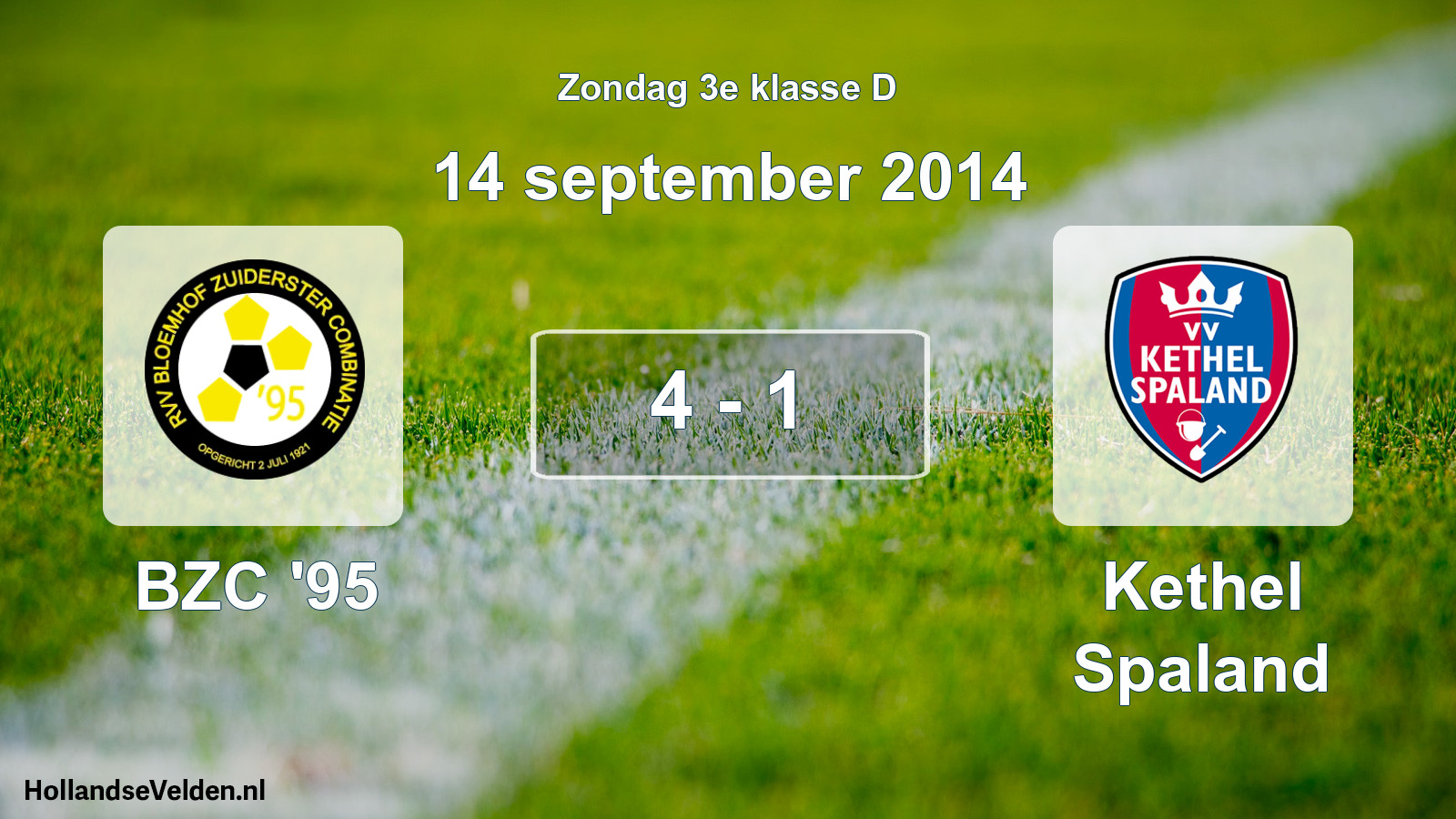 Total number of matches played: BZC '95 - Kethel Spaland 4 - 1 (14 September 2014)