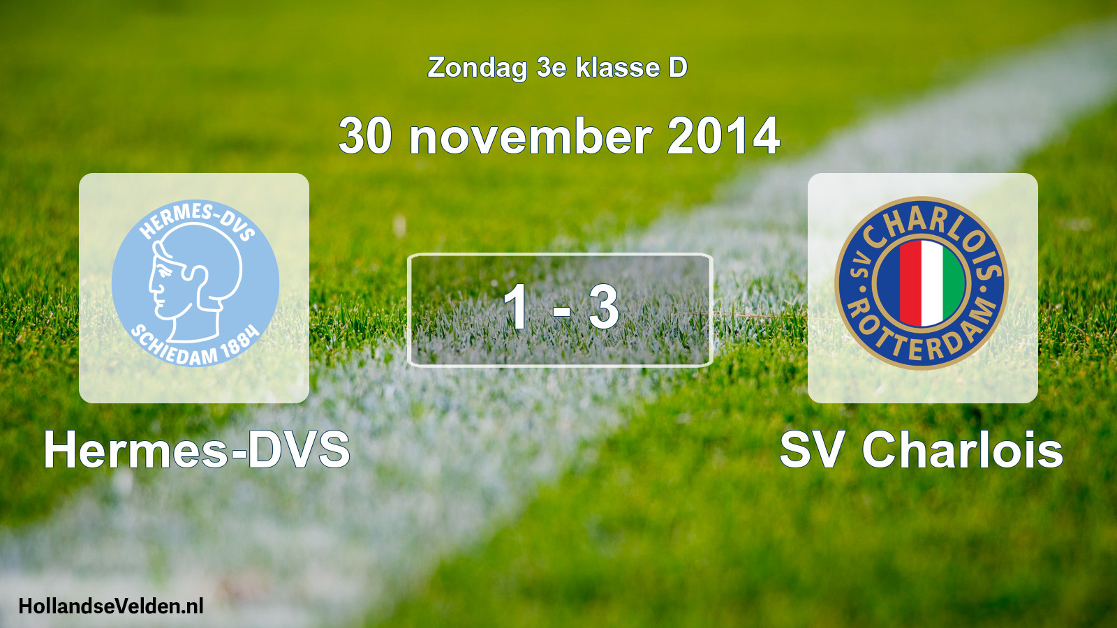 Total number of matches played: Hermes-DVS - SV Charlois 1 - 3 (30 November 2014)