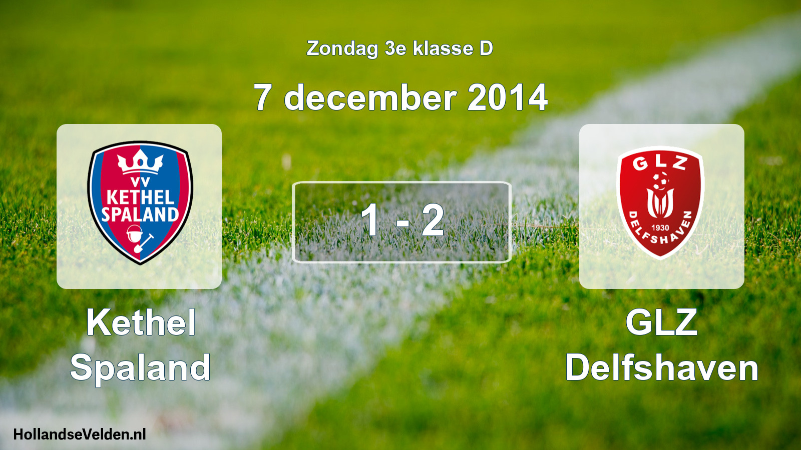 Total number of matches played: Kethel Spaland - GLZ Delfshaven 1 - 2 (7 December 2014)